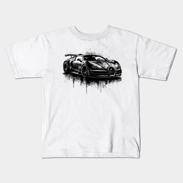 Bugatti Veyron Kids T-Shirt by Vehicles-Art